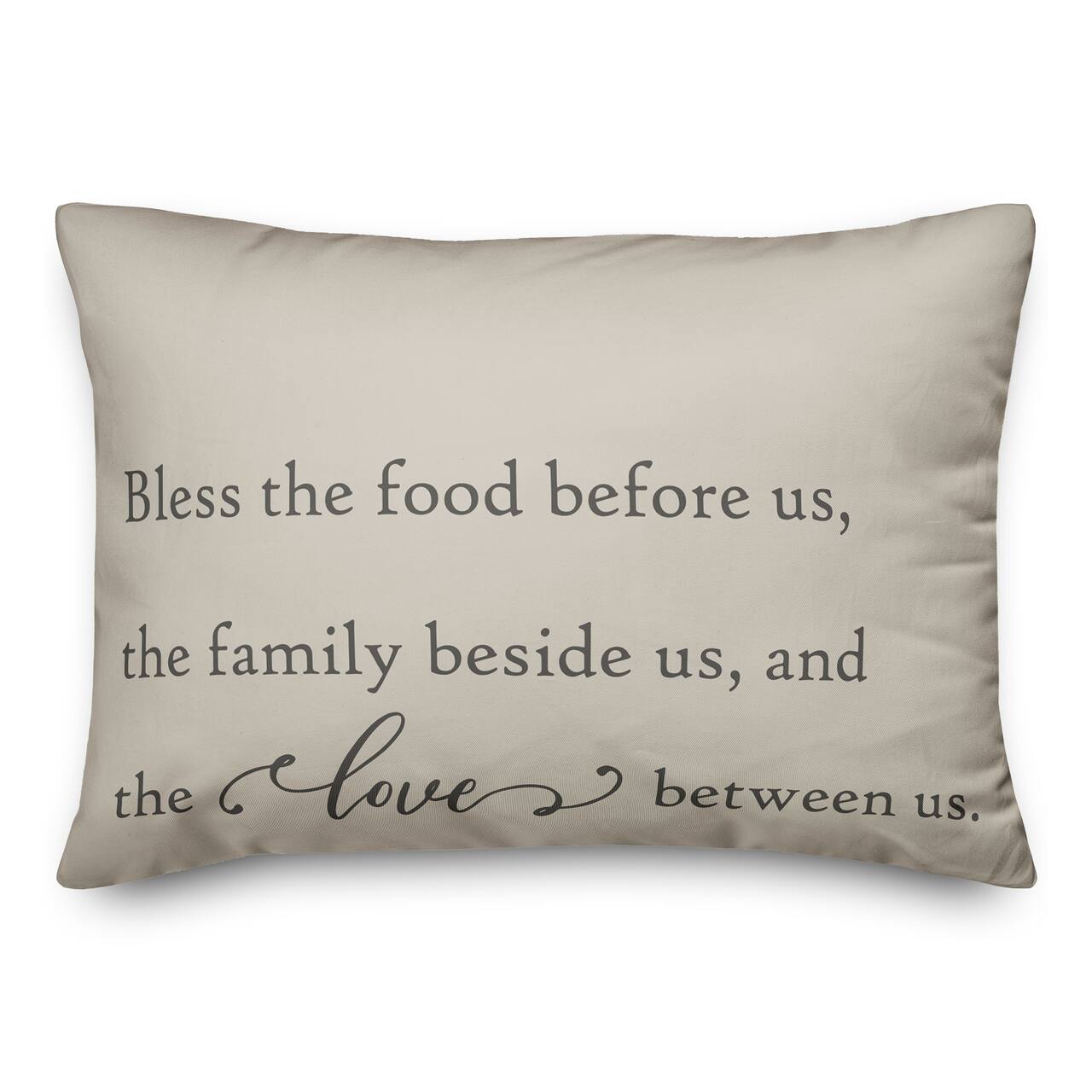 Bless the Food Before Us 14" x 20" Throw Pillow